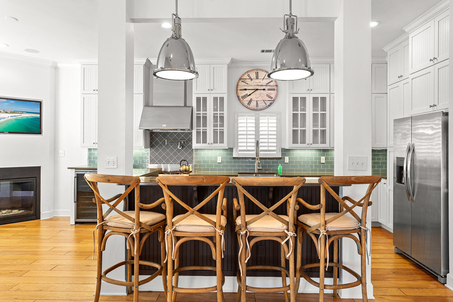 4460 Clipper Cove Destin, FL 32541 - Photo 9 of 37 a view of a dining room with furniture and a chandelier