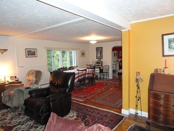 431 Spring Street Hanson, MA 02341 - Photo 9 of 21 a living room with furniture windows and a dining table