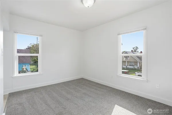 an empty room with a window