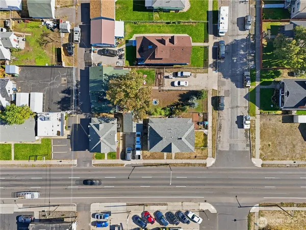 an aerial view of a city