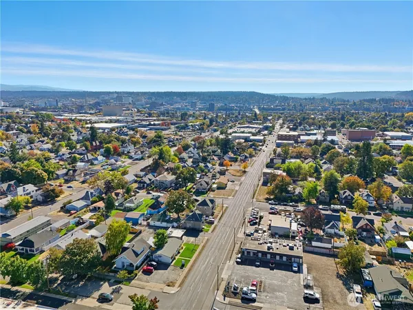 an aerial view of a city with lots of residential buildings