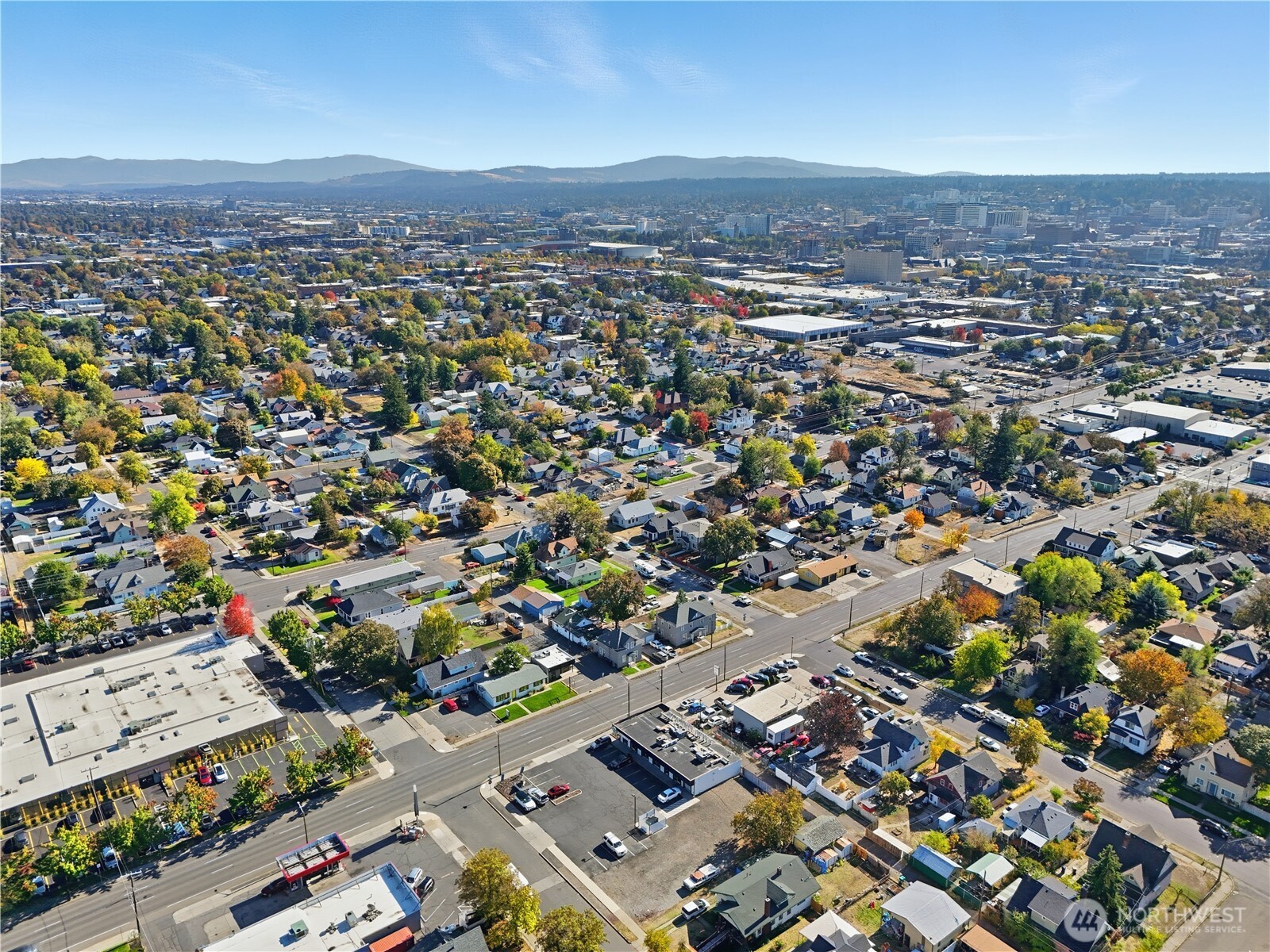 1704 North Ash Street Spokane, WA 99205 - Photo 23 of 23 an aerial view of a city with lots of residential buildings