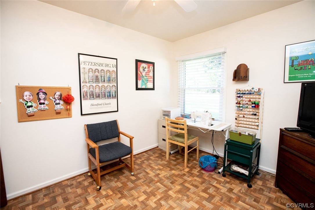 3384 Rice Creek Road Farmville, VA 23901 - Photo 24 of 50 a view of a workspace with furniture and a window