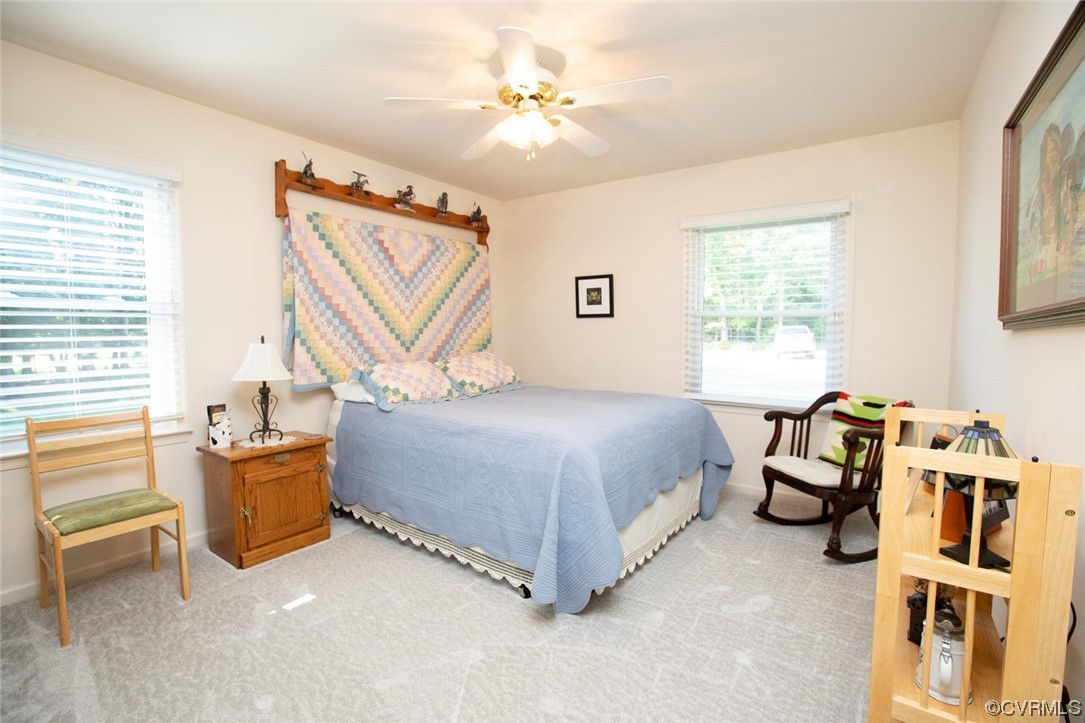 3384 Rice Creek Road Farmville, VA 23901 - Photo 29 of 50 a bedroom with a bed and a chandelier