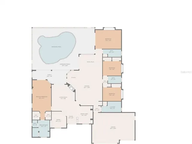 a view of a lake with outdoor space