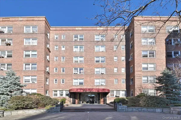 a front view of a building