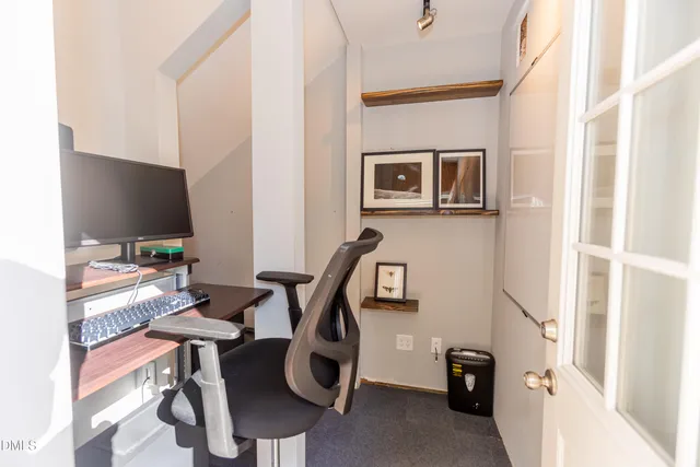 a view of an entryway with a window