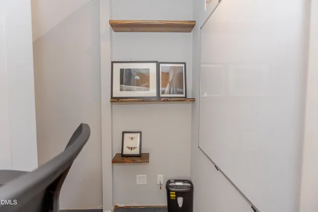 a view of a storage in a room