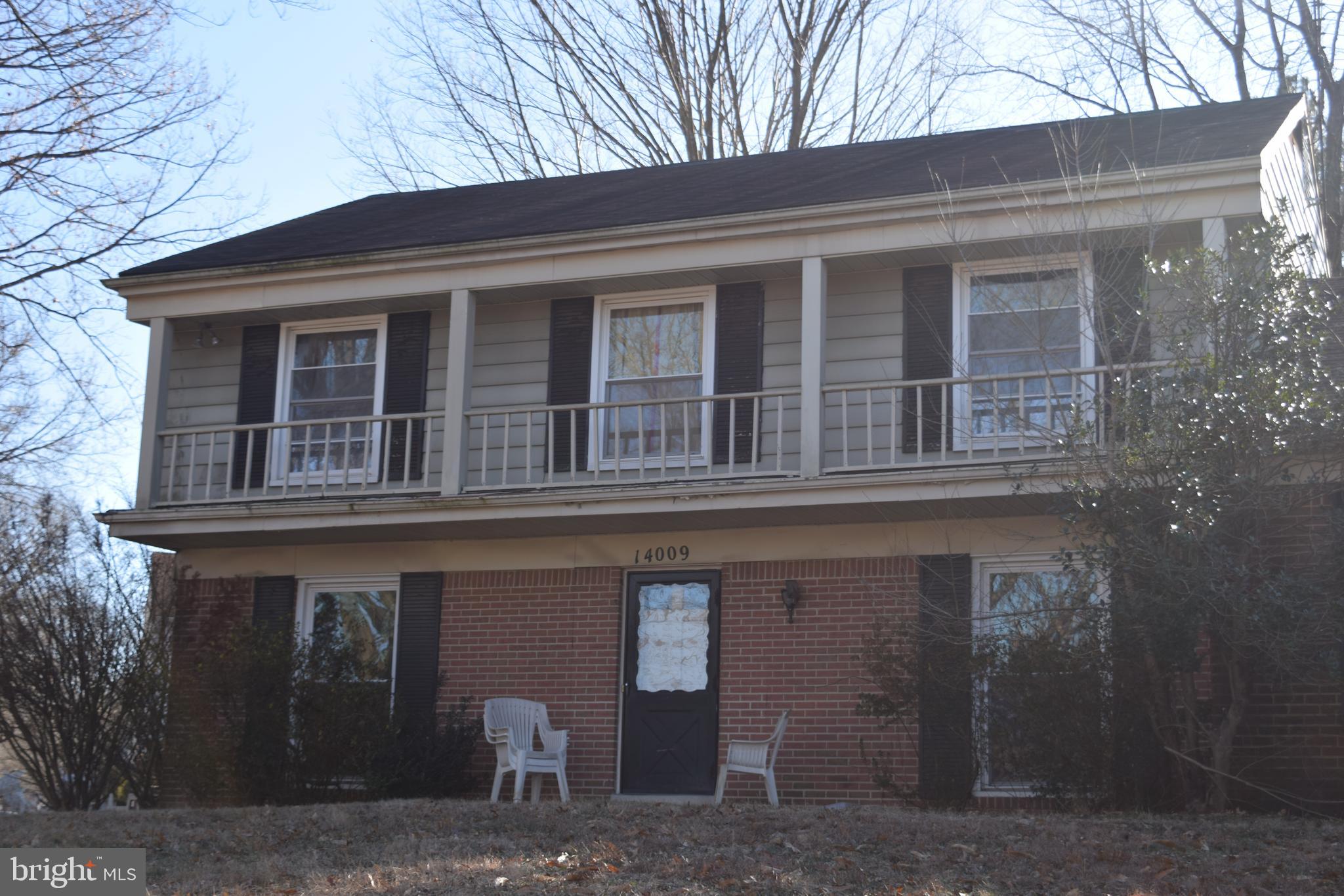 a front view of a house with balcony