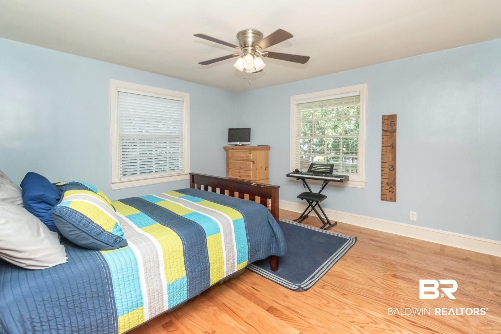 116 Florence Place Mobile, AL 36607 - Photo 26 of 41 Bedroom with hardwood / wood-style floors and ceiling fan