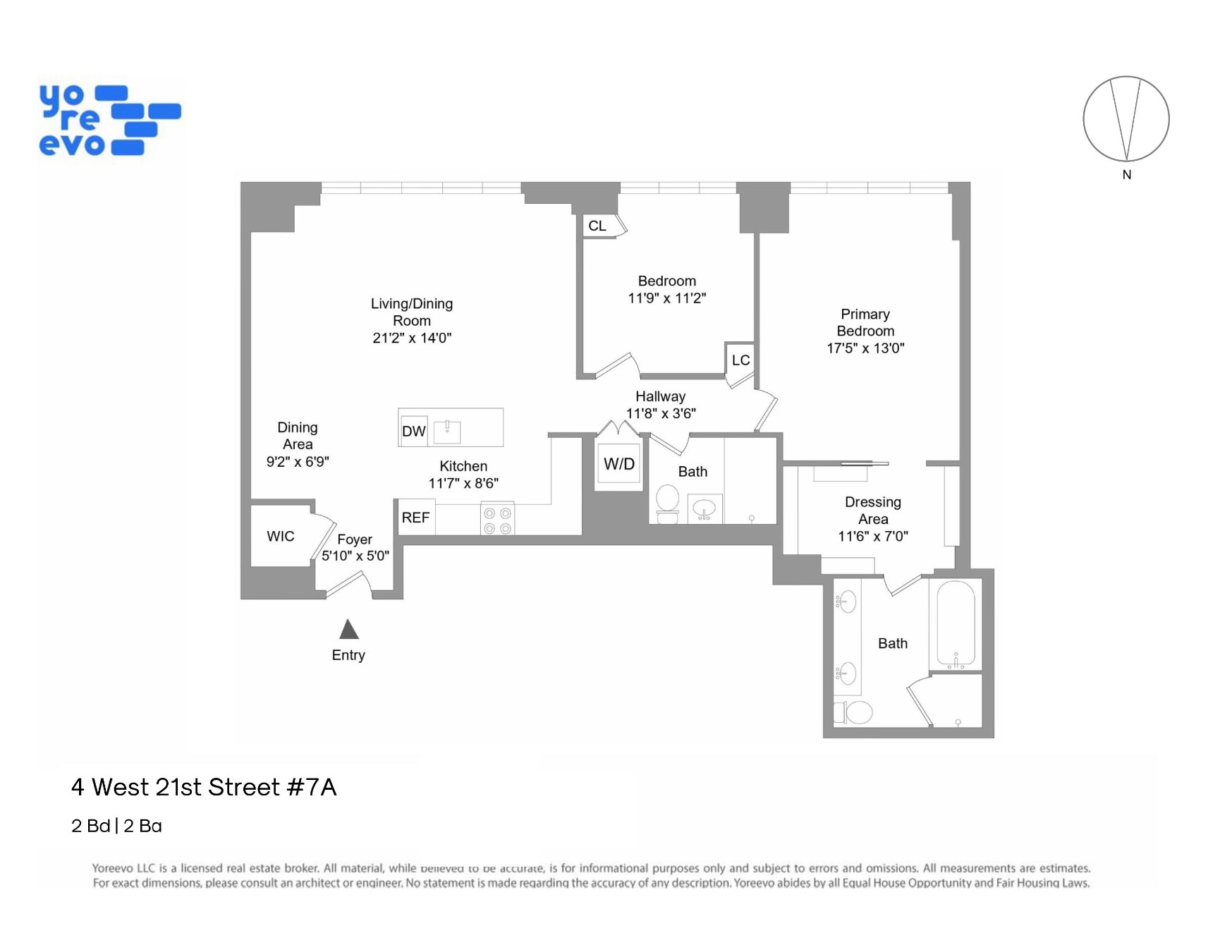 4 West 21st Street, Unit 7A Manhattan, NY 10010 - Photo 9 of 9 a picture of a floor plan