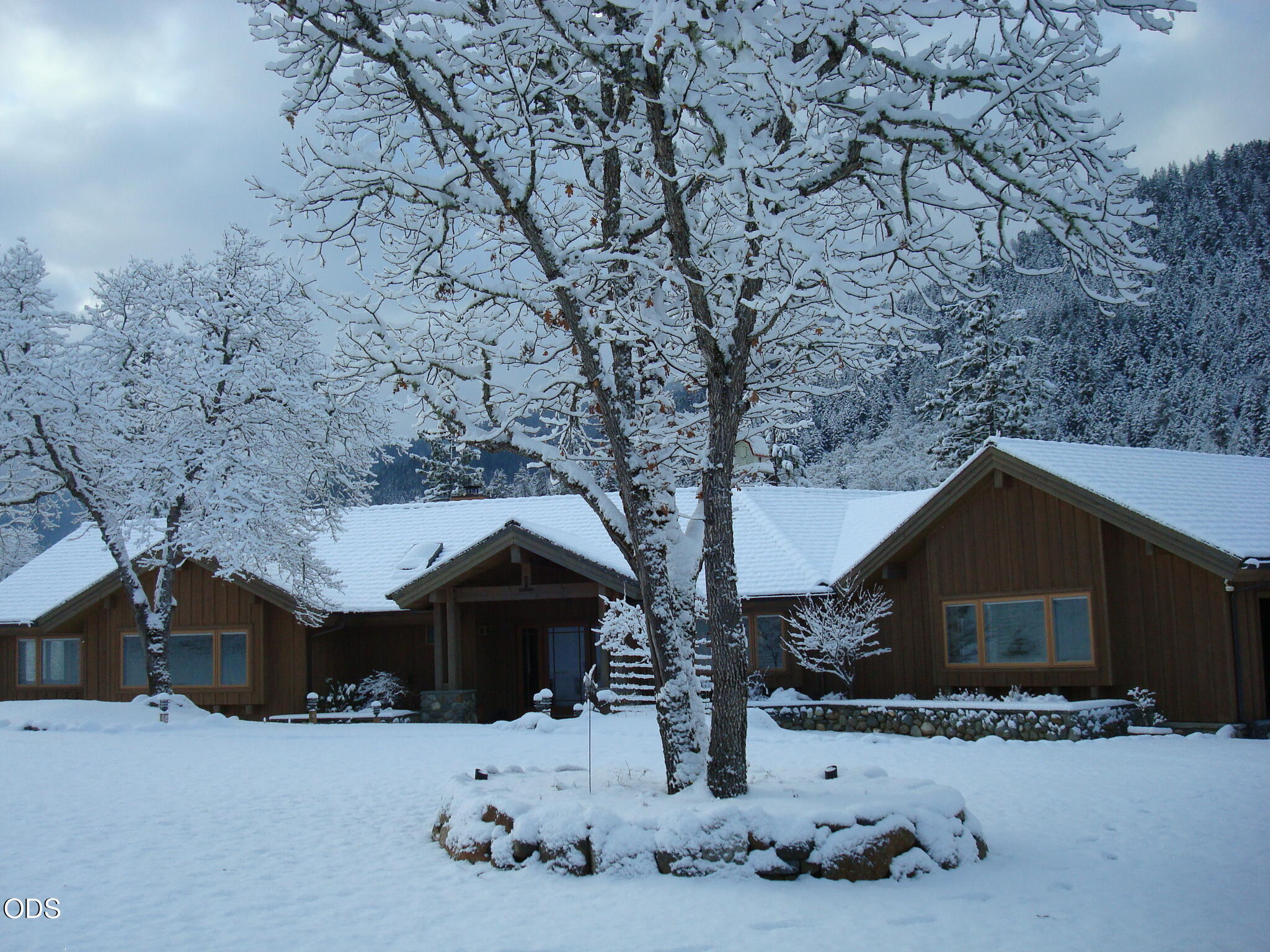 2459 Little Applegate Road Jacksonville, OR 97530 - Photo 80 of 86 a front view of house with yard covered in snow