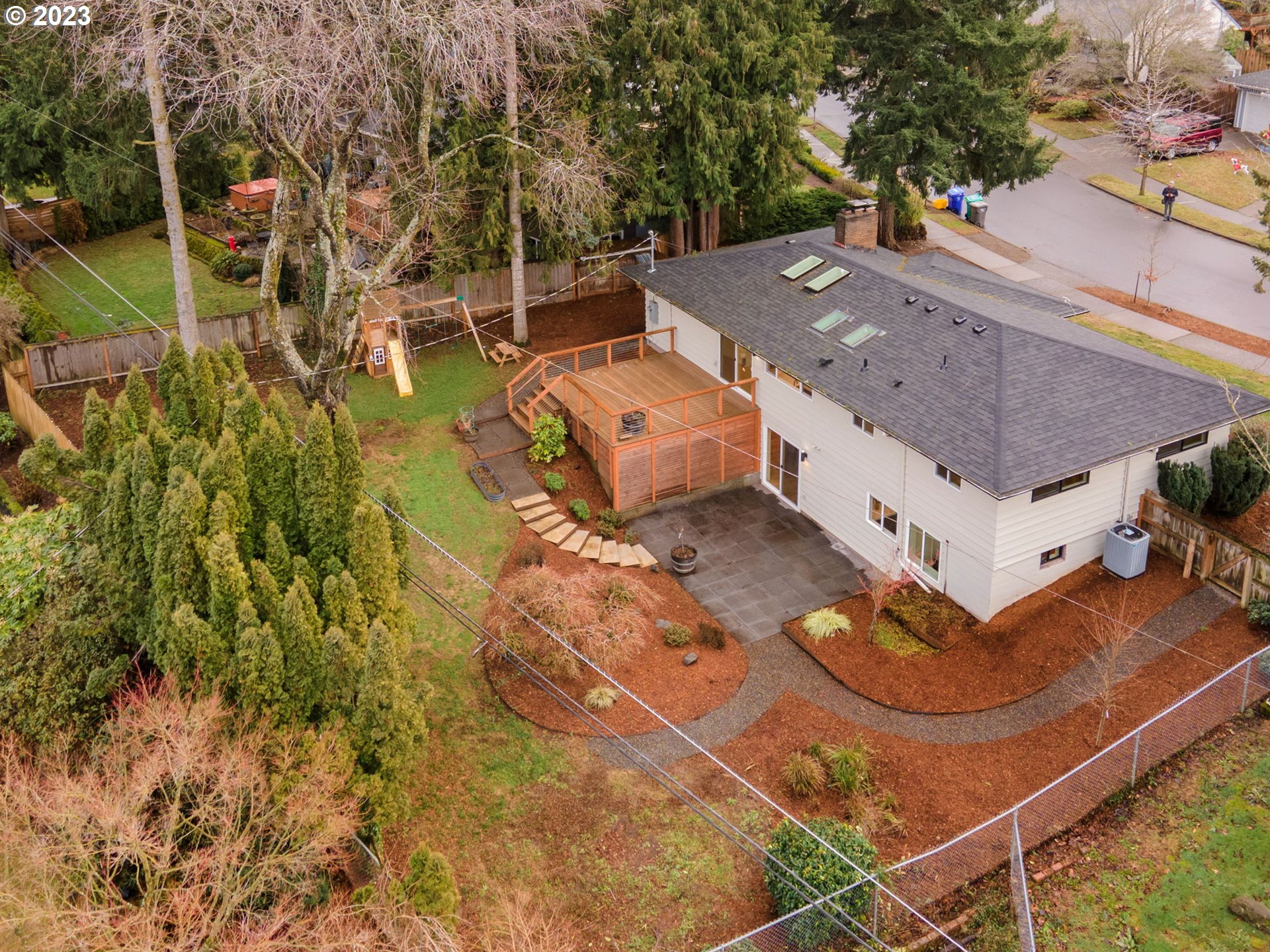 10303 Southeast Stephens Street Portland, OR 97216 - Photo 28 of 32 an aerial view of a house with backyard