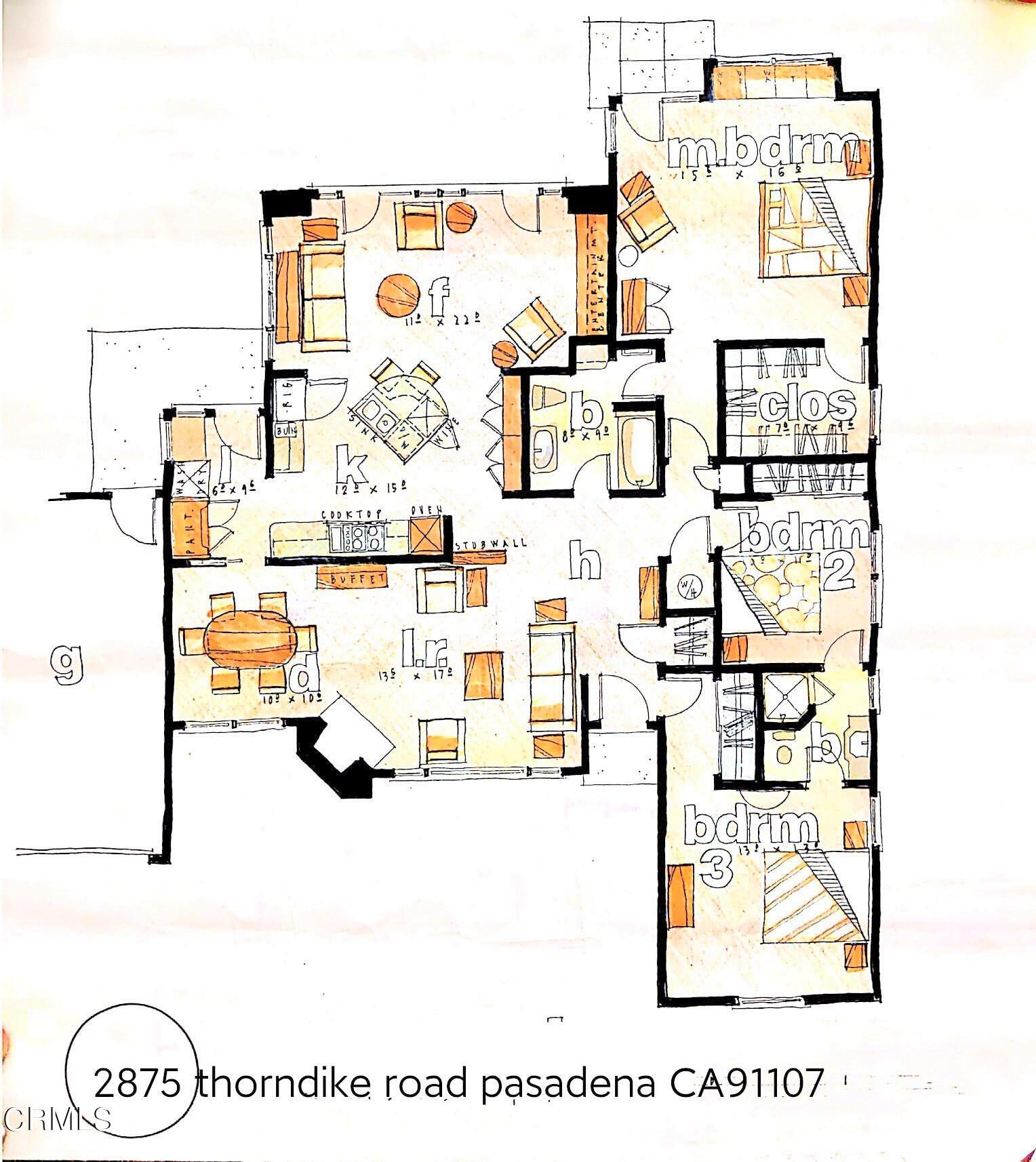 2875 Thorndike Road Pasadena, CA 91107 - Photo 21 of 21 floorplan