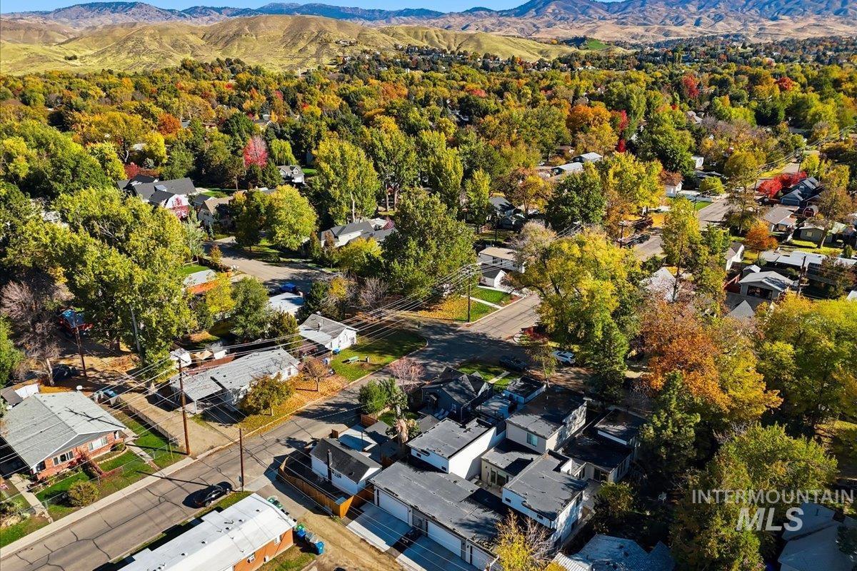 2129 North 34th Street Boise, ID 83703 - Photo 44 of 50 Aerial view of residential area featuring a mountain backdrop