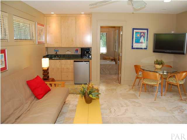 4380 Berryhill Road Pace, FL 32571 - Photo 17 of 24 Pool house ext. finished in 1/2" plywood. Full bath, Baine Ultra heated jet tub, Kohler fixtures, kitchenette w/sink & fridge, cable, phone & 42" plasma TV w/DVD.