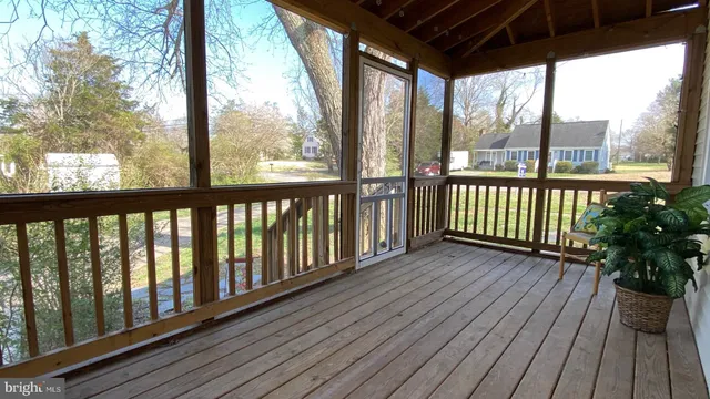 a view of wooden deck