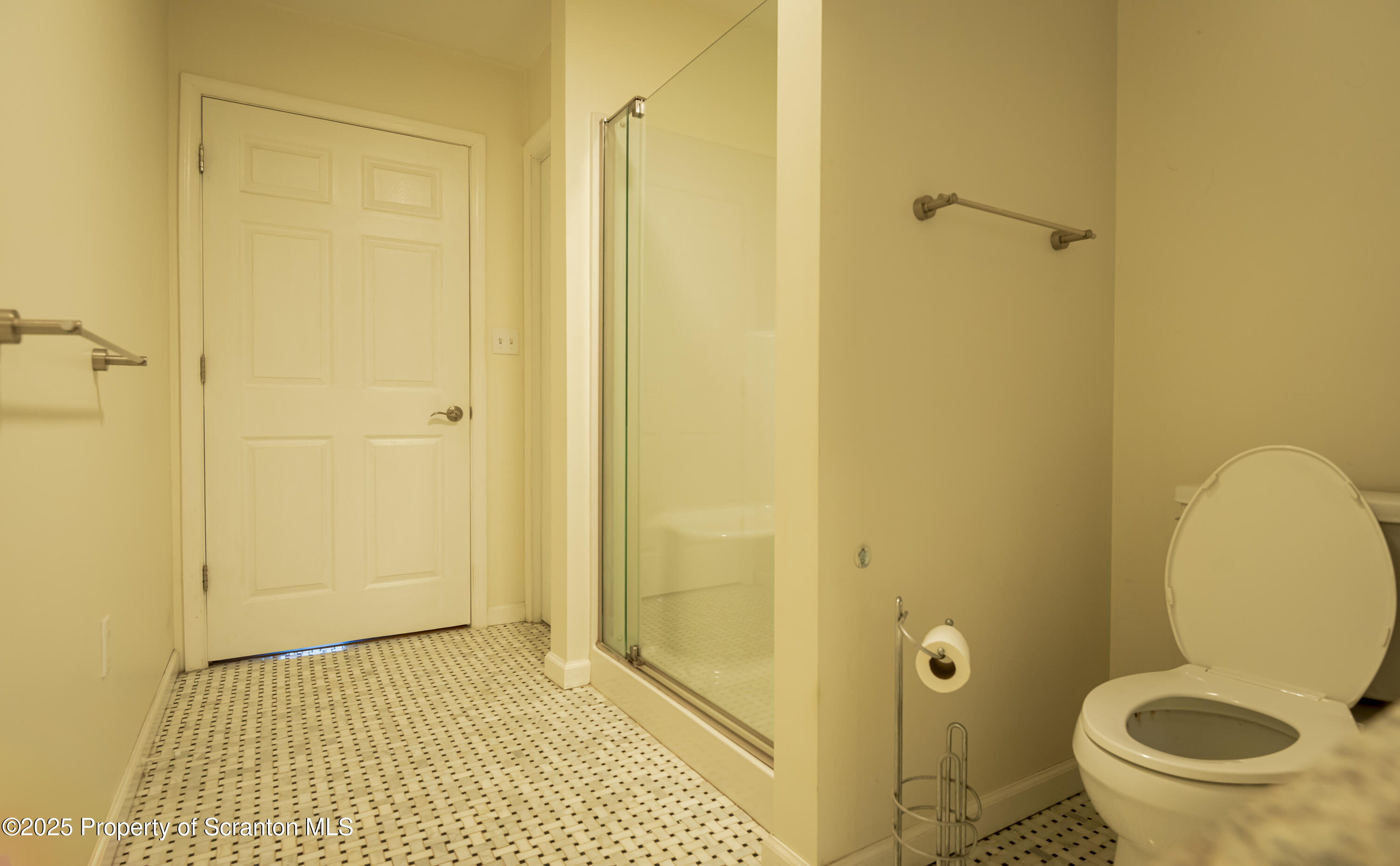 159 Vail Road Factoryville, PA 18419 - Photo 17 of 31 a bathroom with a granite countertop toilet and a shower
