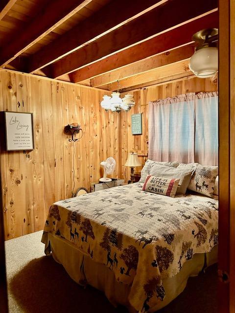 1340 Gooseberry Road Strawberry Valley, CA 95981 - Photo 8 of 13 a bedroom with a bed and a mirror