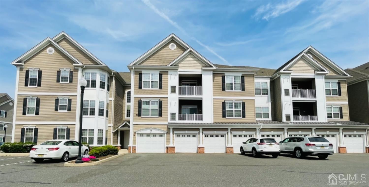 a car parked in front of a house