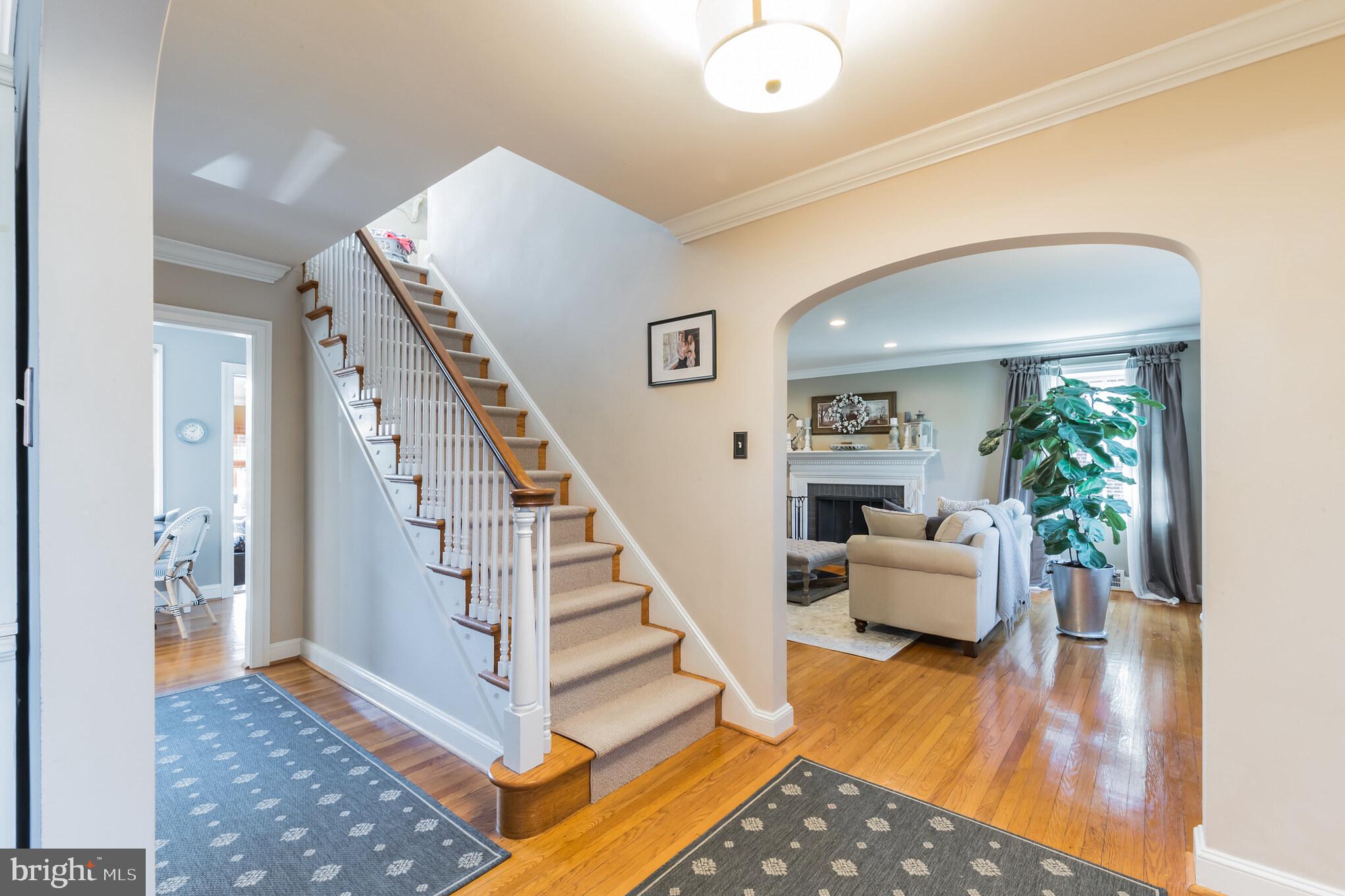 509 Monroe Road Merion Station, PA 19066 - Photo 15 of 29 Foyer and Gracious staircase.