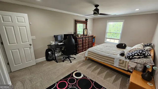 a projector room with a couch