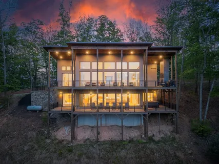 a view of house with outdoor seating