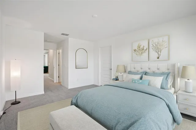 a view of an empty room and closet