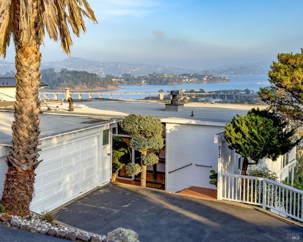 a view of a lake with outdoor space