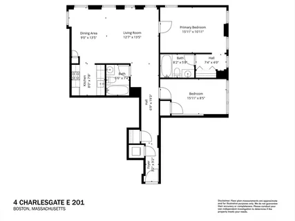$1,180,000 | 4 Charlesgate East, Unit 201, Boston, MA 02215