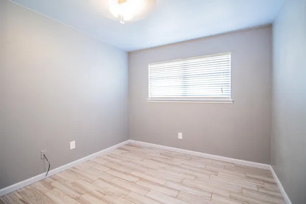 an empty room with a window