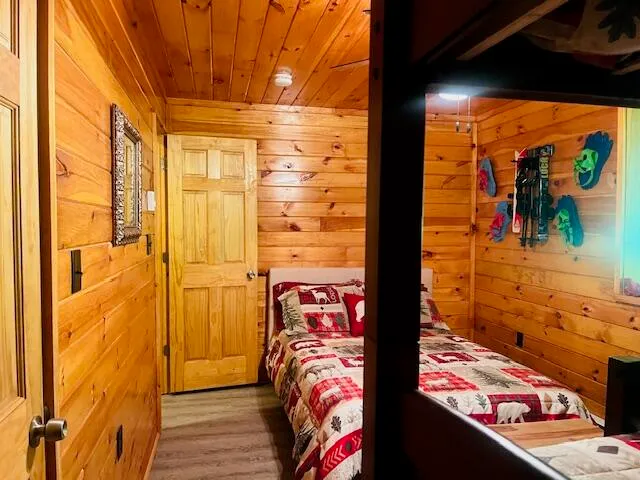 a bathroom with a sink and mirror
