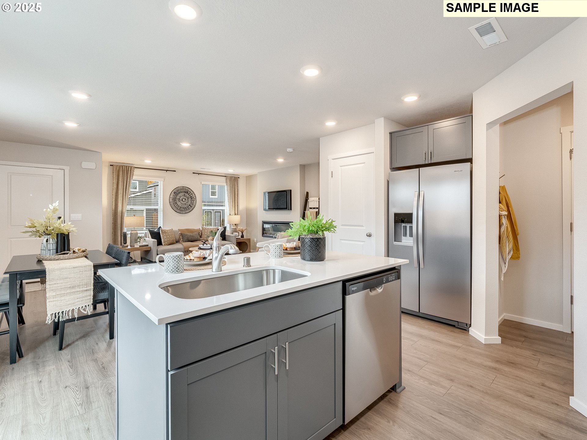 1103 Southeast 193rd Place Camas, WA 98607 - Photo 11 of 29 a kitchen with a sink and refrigerator