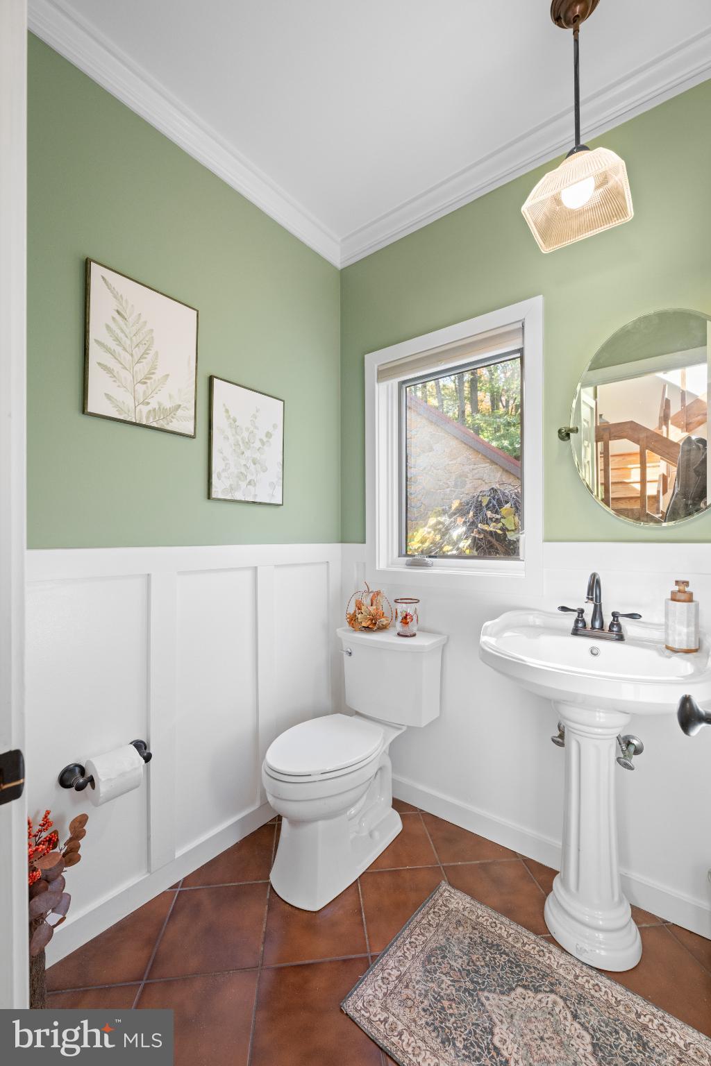 1623 Hilltop Road Spring City, PA 19475 - Photo 29 of 70 Charming powder room with serene green hues.