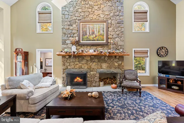 a bedroom with a bed and furniture