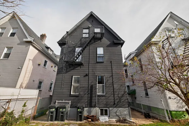 front view of a house with a street