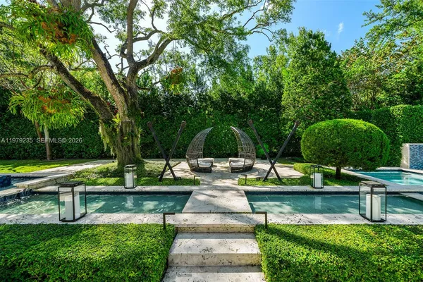 a view of a house with garden