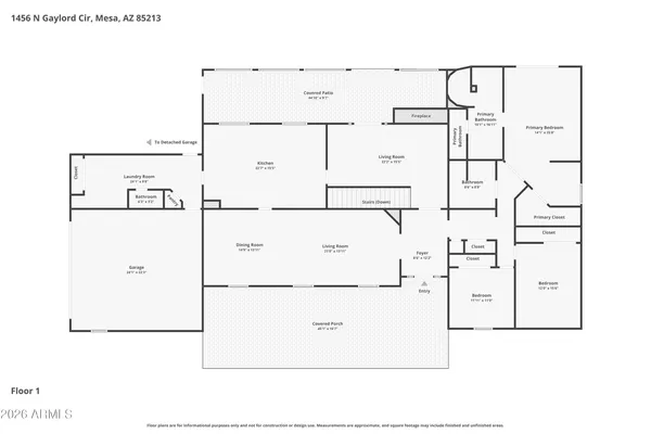 $869,900 | 1456 North Gaylord Circle, Mesa, AZ 85213