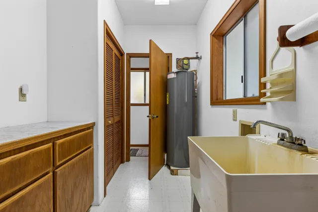 a bathroom with a sink and a tub