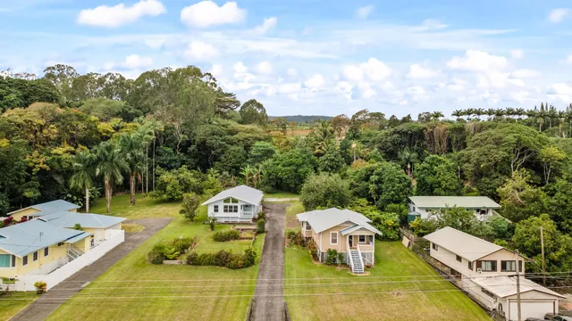 a view of a swimming pool and an outdoor space