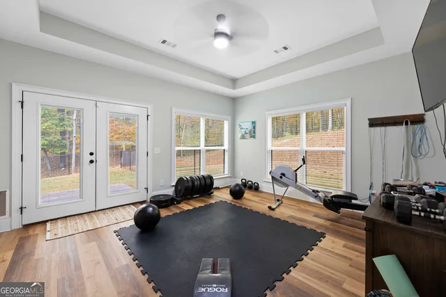 a living room filled with furniture and a couch