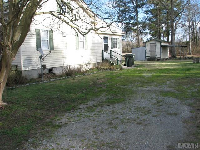 Back entrance and drive