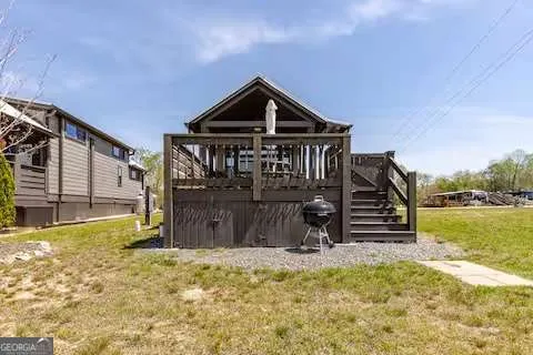 a view of a house with a patio