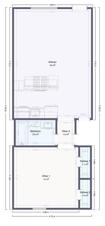 1708 Short Street, Unit B Cleburne, TX 76033 - Photo 8 of 8 Floor plan