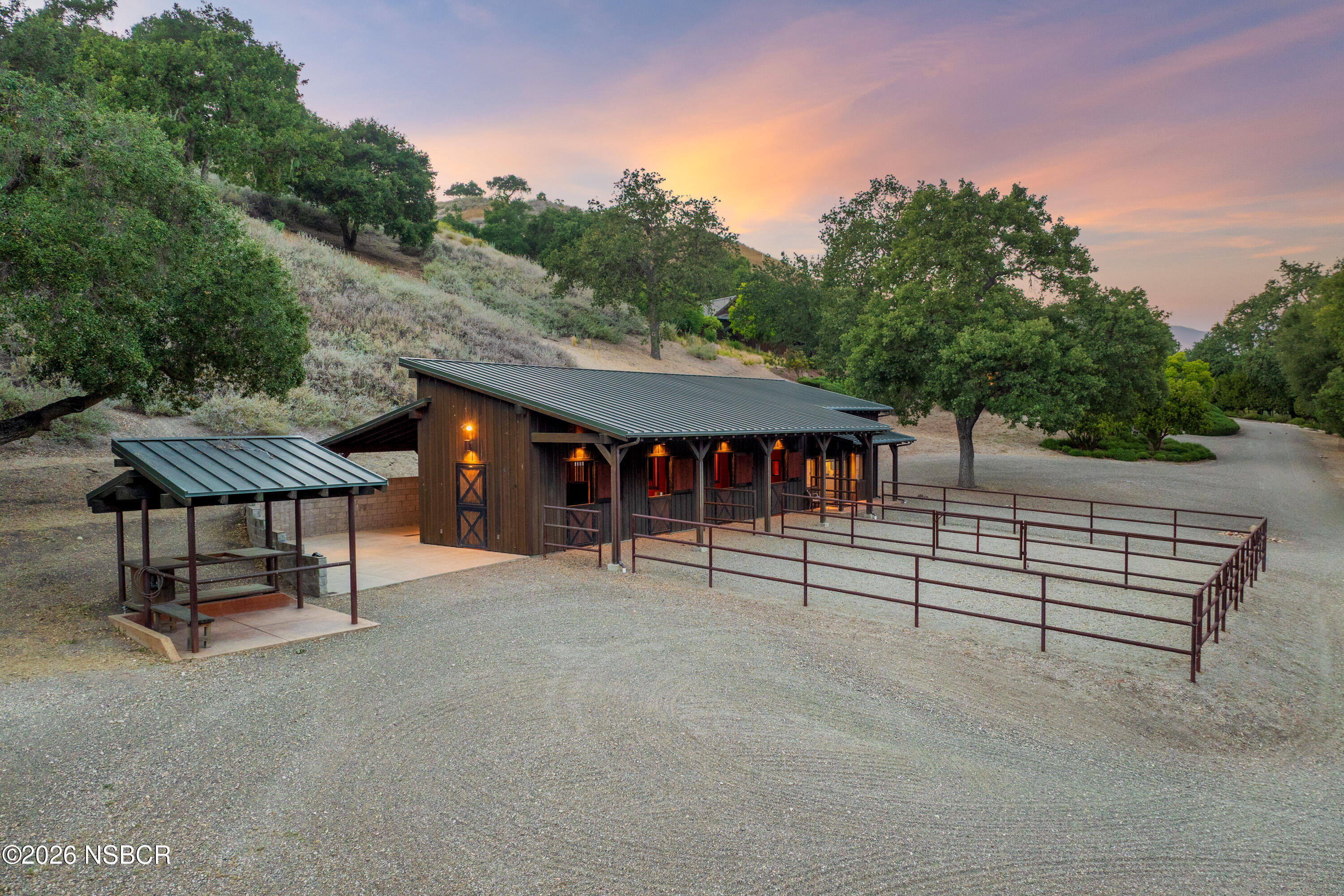 3631 Woodstock Road Santa Ynez, CA 93460 - Photo 36 of 61 Horse Barn Exterior 2