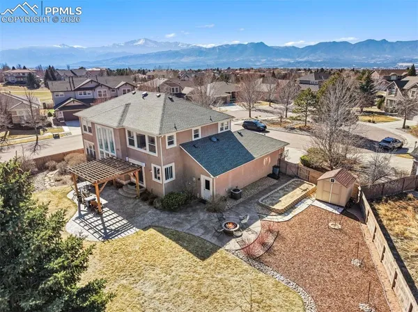 an aerial view of multiple house