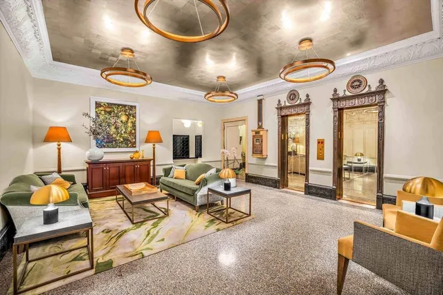 a view of a terrace with furniture