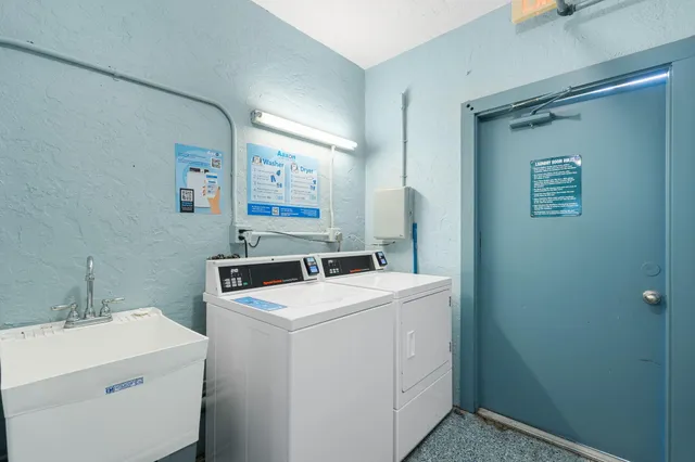 a view of a city with flower plants