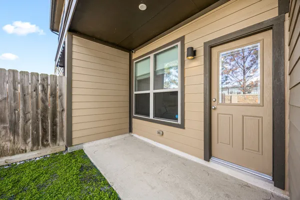 a view of front door of house