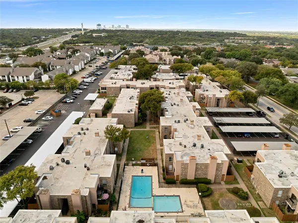 an aerial view of multiple house